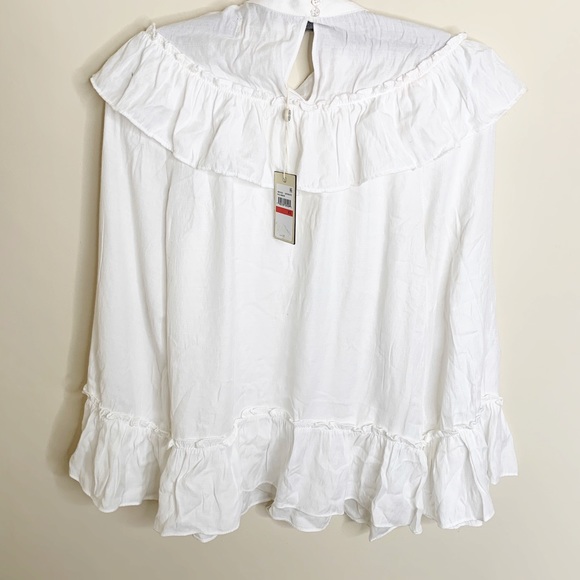 Max Studio long sleeve white  top sz Xs - Picture 4 of 8